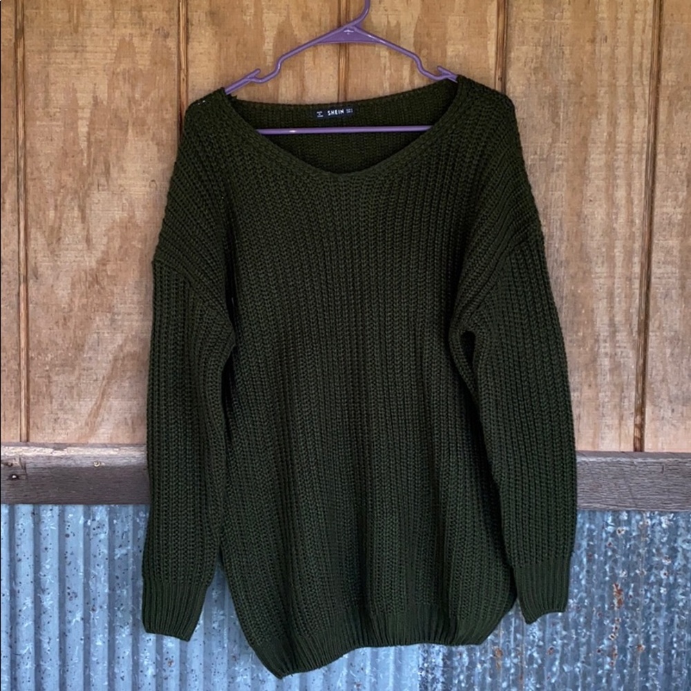 SUPER CUTE SHIEN WINTER GREEN SWEATER
